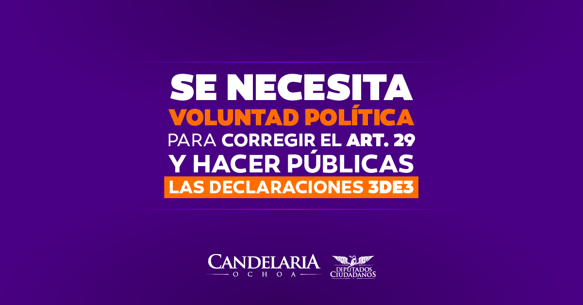 CANDELARIA OCHOA, HACE UN LLAMADO A RESPALDAR LA ACCIÓN DE INCONSTITUCIONALIDAD EN CONTRA DEL ART. 29 DE LA LEY 3 DE 3