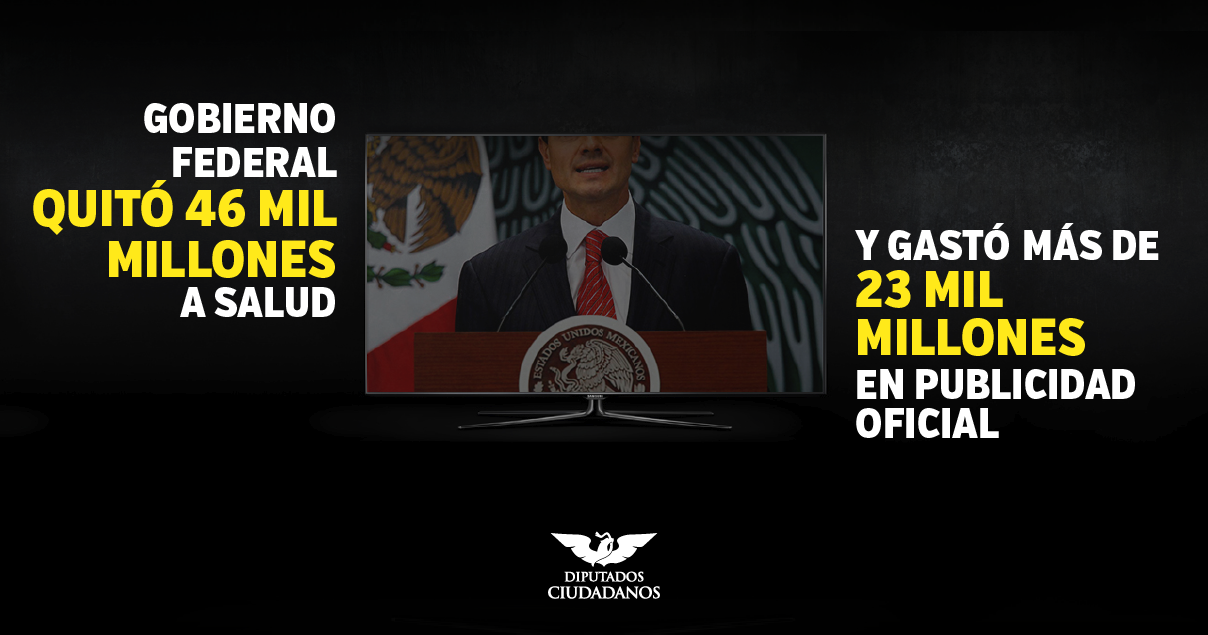 Quitan 46 mil millones a Salud y pagan más en publicidad